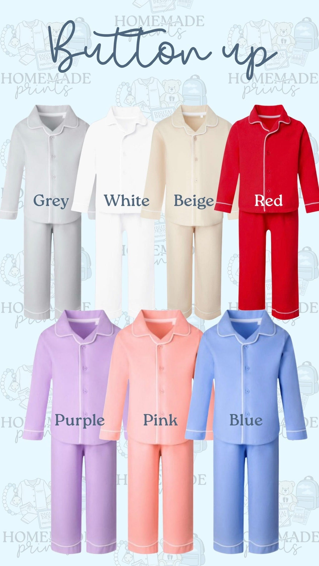 Button Up Pyjamas