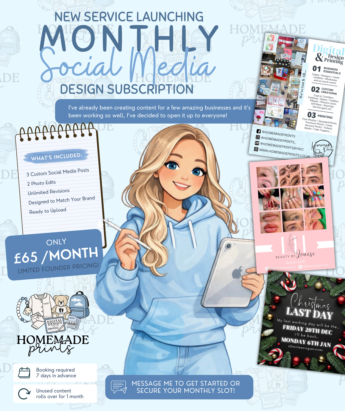 Monthly Social Media Design Subscription