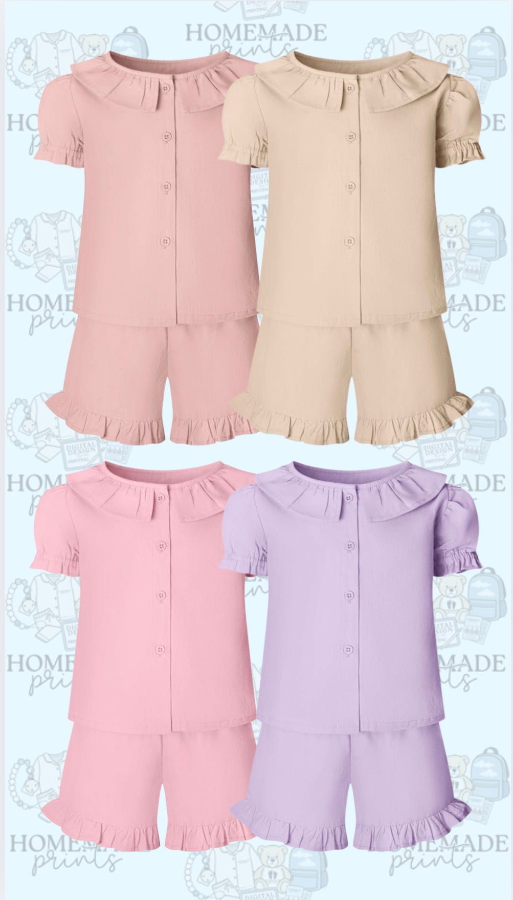 Frilly Top & Short Sets