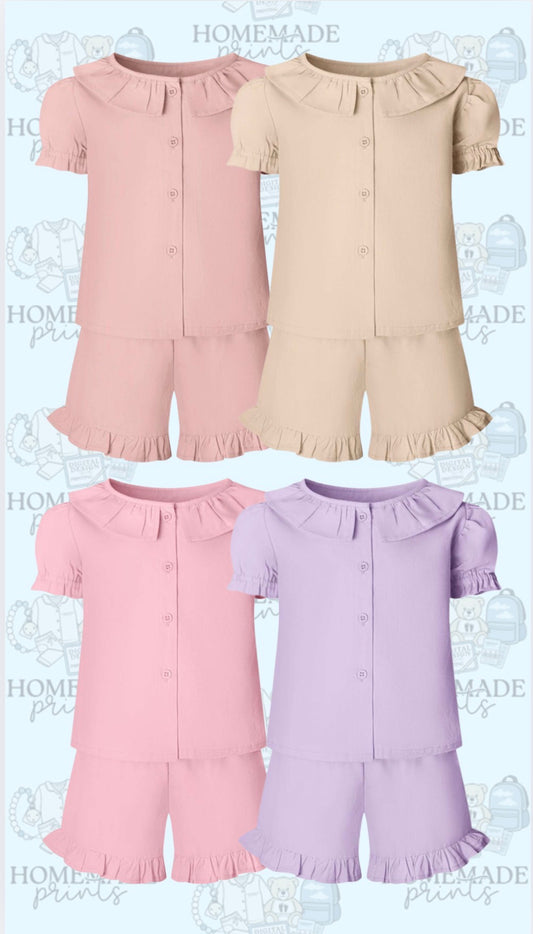 Frilly Top & Short Sets