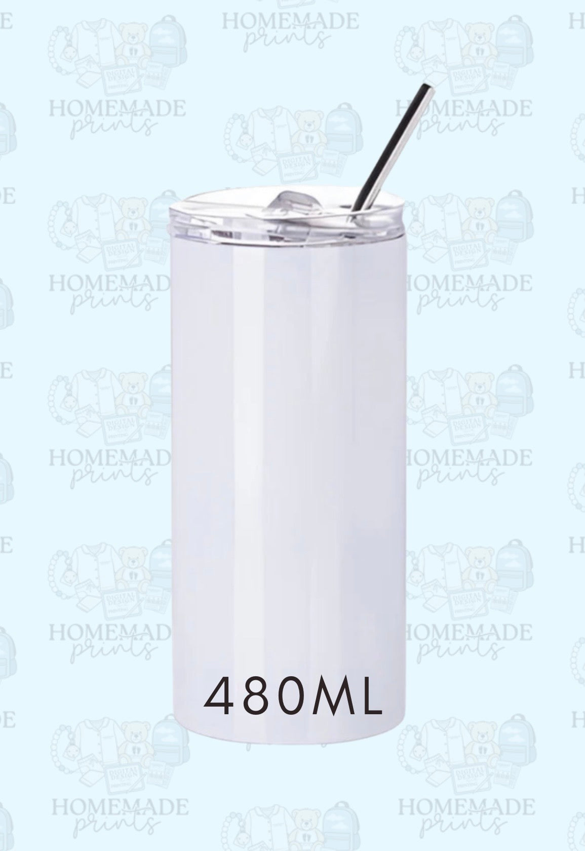 Slim Stainless Steel Tumbler (480ml)