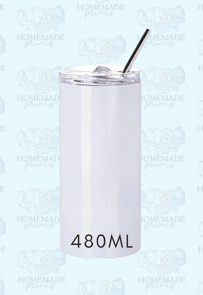 Slim Stainless Steel Tumbler (480ml)