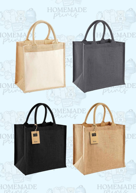 Jute Mini Tote Bag