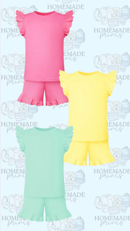 Frilly Top & Short Sets