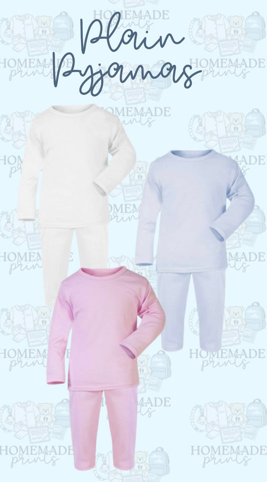 Plain Colour Pyjama Sets