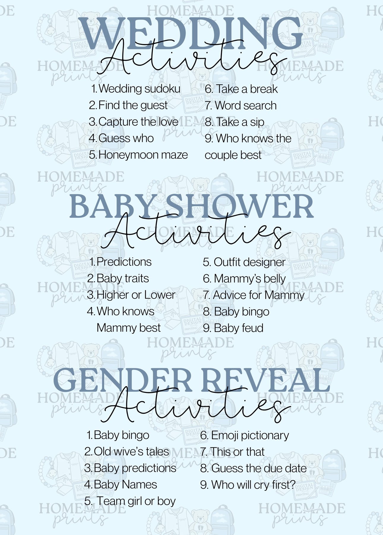 Activity Packs